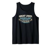 Gráfico Vintage de Great Lakes Shoreline Living Camiseta sin Mangas