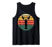 Gráfico Vintage de Langosta de Maine, Estilo Retro, Puesta de Sol y Costa Camiseta sin Mangas