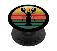Gráfico Vintage de Langosta de Maine, Estilo Retro, Puesta de Sol y Costa PopSockets PopGrip Adhesivo