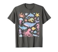 Gráfico Vintage de los años 90 de Ocean Life Sea Aesthetic Dolphin Beach Camiseta