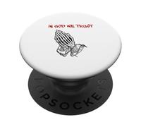 Gráfico Vintage de Manos Rezando en God We Trust PopSockets PopGrip Adhesivo