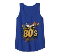 Gráfico Vintage de Memory Lane Take Me Back to The 80's Camiseta sin Mangas, Mujer, Azul Real, XL