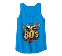 Gráfico Vintage de Memory Lane Take Me Back to The 80's Camiseta sin Mangas, Mujer, Zafiro, M