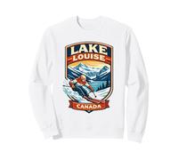 Gráfico Vintage de montaña de esquí de Lake Louise Canadá Sudadera