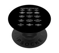 Gráfico Vintage de ovnis alemán ultrasecreto PopSockets PopGrip Adhesivo