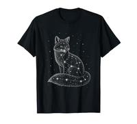 Gráfico Vintage de Vida Salvaje con diseño de Fox Nature Lover, Cielo Estrellado Camiseta