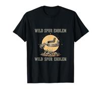 Gráfico Vintage del Desierto con Emblema de Vaqueros Occidentales de Wild Spur Camiseta