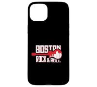Gráfico Vintage del Horizonte de Boston Dentro de una Guitarra, bajo, Fan del Rock Carcasa para iPhone 15 Plus