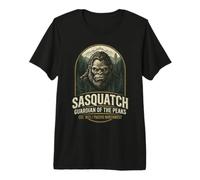 Gráfico Vintage del noroeste del Pacífico de Sasquatch Guardian Peaks Camiseta Premium