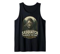 Gráfico Vintage del noroeste del Pacífico de Sasquatch Guardian Peaks Camiseta sin Mangas
