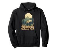 Gráfico Vintage del Oso de Yosemite Sunset Forest Sudadera con Capucha