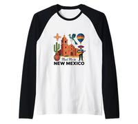 Gráfico Vintage Nuevo México Hombres Mujeres Nuevo México Gráfico Camiseta Manga Raglan