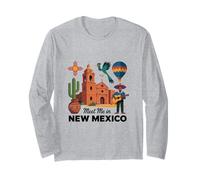 Gráfico Vintage Nuevo México Hombres Mujeres Nuevo México Gráfico Manga Larga