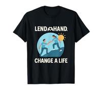 Gráfico Volunteer Squad Lend a Hand Change a Life Camiseta