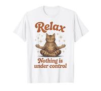 Gráfico Zen Tabby Cat Relax Nothing Is Under Control Camiseta