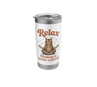 Gráfico Zen Tabby Cat Relax Nothing Is Under Control Vaso térmico de acero inoxidable de doble pared