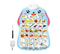 Gráficos De Aprendizaje Preescolar Para La Pared, Gráfico De Paredes De Aprendizaje Para Niños - Número Electrónico Número De Paredes - Muestra El Número De Alfabeto Vegetal Con Sonidos Con Su