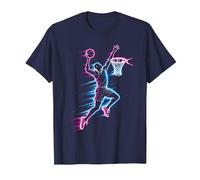Gráficos de Baloncesto y Baloncesto, Niños, Hombres, Mujeres, Slam Dunk Camiseta, Hombre, Azul Marino, 4XL