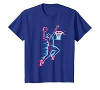 Gráficos de Baloncesto y Baloncesto, Niños, Hombres, Mujeres, Slam Dunk Camiseta, Niños, Azul Real, 4 años