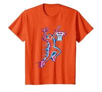 Gráficos de Baloncesto y Baloncesto, Niños, Hombres, Mujeres, Slam Dunk Camiseta, Niños, Naranja, 4 años