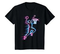 Gráficos de Baloncesto y Baloncesto, Niños, Hombres, Mujeres, Slam Dunk Camiseta, Niños, Negro, 4 años