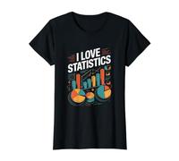 Gráficos de Ciencia de Datos I Love Statistics Camiseta gráfica económica, Mujer, Negro, XL