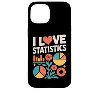 Gráficos de datos coloridos de I Love Statistics Carcasa para iPhone 15