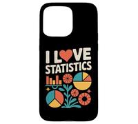 Gráficos de datos coloridos de I Love Statistics Carcasa para iPhone 15 Pro Max