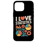 Gráficos de datos coloridos de I Love Statistics Carcasa para iPhone 16 Pro Max