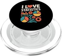 Gráficos de datos coloridos de I Love Statistics PopSockets PopGrip para MagSafe