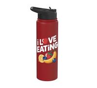 Gráficos de I Love Eating Fruit Enthusiast Stainless Steel Insulated Water Bottle