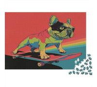 Gráficos de patineta Perro Rompecabezas Puzzle,1000pcs (75x50cm) Adulto Juego EduGatoivo Decoración del Hogar