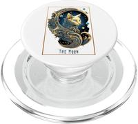 Gráficos de Tarot de Luna Creciente y Gato PopSockets PopGrip para MagSafe