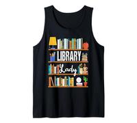 Gráficos Divertidos de la bibliotecaria Lectura Libros Camiseta sin Mangas