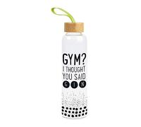 Grafik-Werkstatt Botella de cristal con texto divertido | con asa | 550 ml | Gym?