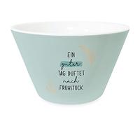 Grafik-Werkstatt Cuenco de cereales 100% oro real | Cuenco de porcelana | Un buen día