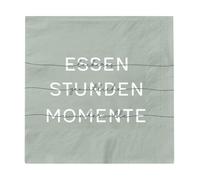 Grafik Werkstatt Servilletas de Papel con texto grande | 20 unidades | 16,5 x 16,5 cm | verde | comida, horas, momentos