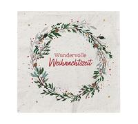 Grafik-Werkstatt Servilletas de taller para Navidad y Adviento | 20 unidades | 12,5 x cm | Rojo | Maravillosa temporada navideña