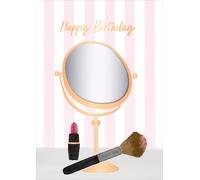 Grafik-Werkstatt Tarjeta de felicitación para taller de cumpleaños con cubierta de sonido, diseño de Barbie Girl 27102, color rosa