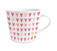 Grafik-Werkstatt Taza de café con 100% oro real | Taza de porcelana | 420 ml | corazones