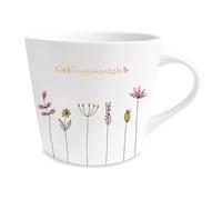 Grafik-Werkstatt Taza de café con 100% oro real | Taza de porcelana | 420 ml | Lieblingsmensch