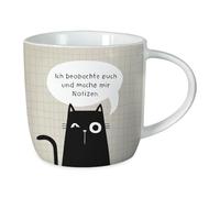 Grafik-Werkstatt Taza de café con texto en alemán Ich beobachte euch, 300 ml
