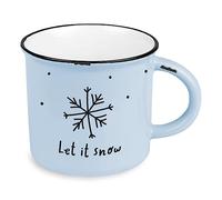 Grafik-Werkstatt Taza de café vintage | Taza de cerámica para regalar | 400 ml | Navidad | Let it snow