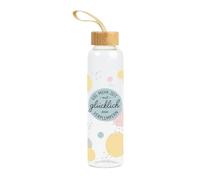 Grafik-Werkstatt Unisex - Botella de Agua de Cristal para Adultos con Texto Divertido | con asa | 550 ml | El Cuerpo es chillich, Multicolor, Mediano