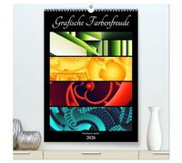 Grafische Farbenfreude (hochwertiger Premium Wandkalender 2026 DIN A2 hoch), Kunstdruck in Hochglanz: Geometrische Muster und farbige Verläufe