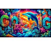 Grafiti de Arte Abstracto Puzzle de 1000 Piezas para Adultos - Papel Reciclado Juego edugatoivo & Relajación Juego Familiar 38x26/1000pcs