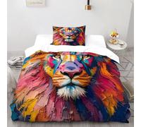 Grafiti Funda Nórdica Cama 105 LeóN Juego de Funda de Edredón Microfibra 135x200 cm y Fundas de Almohada 50x75 cm Muy Suave y Transpirable