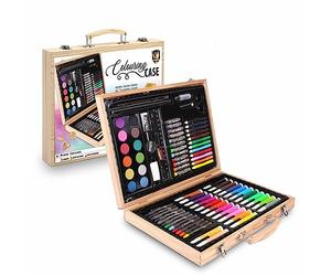 Grafix Set de Pintura para Niños | Estuche Colores 180 Piezas para Pintar y Dibujar | Lápices de Colores, Rotuladores, Ceras, Acuarela | Maletín Pinturas Material Escolar para Niños y Niñas