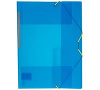 Grafoplás 04801230-Carpeta 3 solapas de Polipropileno con gomas, color azul, tamaño Folio