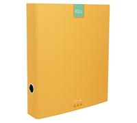 Grafoplás 07325760-Carpeta anillas A4 Kuru, color amarillo, tacto extra suave, 4 anillas de 40mm